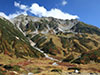 紅葉の立山(水彩)